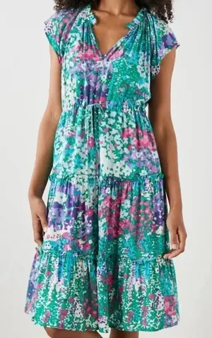 Rails Juni Gardenia floral tie waist midi dress size M thumbnail 1