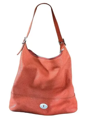 Fossil Marlo Hobo shoulder slouchy bag. Python embossed leather. thumbnail 1