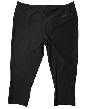 Nike Dri Fit Womens Size XL Black Capri Leggings Yoga Workout Athleisure Walk thumbnail 1