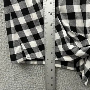 Madewell Button Back‎ Buffalo Check Tie Tee Short Sleeve Gingham Women's Small thumbnail 7