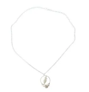 Grateful Dead Memorabilia Silver "Steal Your Face" Nostalgic Collectible Necklace NWOT thumbnail 4