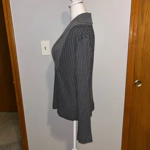 NIKE women’s Yoga Luxe Ribbed Cover Up‎ Sweater gray size M thumbnail 3