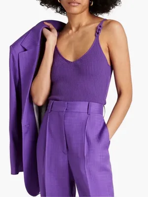 Sandro Logan ribbed tank purple NWOT thumbnail 1