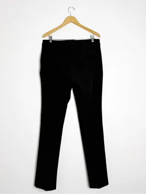 Express Super Soft Mid Rise Bootcut Pants Black Size 12 Long thumbnail 2