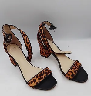Marc Fisher LTD Leopard Calf-Hair Block Heel Sandals thumbnail 3
