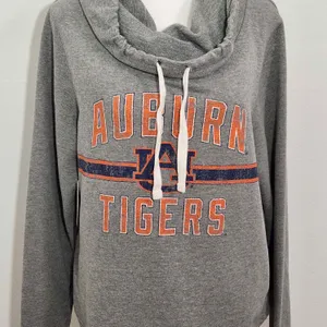 Auburn Tigers Sweatshirt with Funnel Neck Size Large Auburn Gray Sweatshirt thumbnail 2