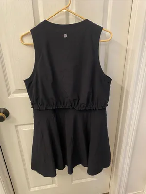Athleta Venture out Black Zip-Front Tank Active Dress thumbnail 7