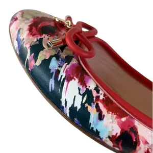 EUC Kate Spade Willa Leather Flats Floral Size 6 thumbnail 6