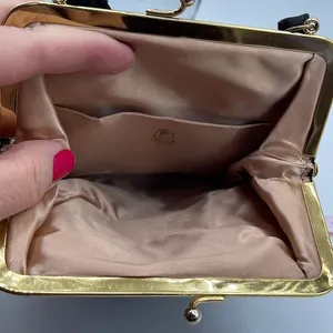Vintage Virginia ribbed fabric tiny satchel. . thumbnail 4