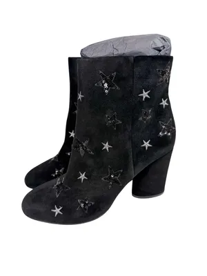 NEW The Fix Nash Oval Heel Ankle Bootie Sequin Star Black Size 8.5 thumbnail 6