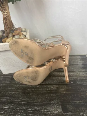 Liliana Rose Gold Sequins Kimora Strappy Heel Shoes 8 thumbnail 6