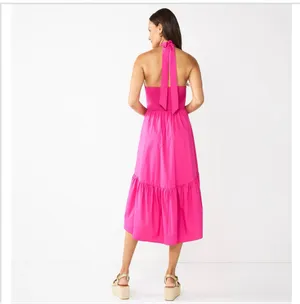 Nine West Pink Halter dress thumbnail 3