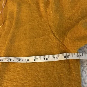 89th Madison Long Open Front Cardigan Sweater w front pockets Size L. Mustard thumbnail 8