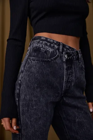 12th Tribe Black Asymmetrical Jeans thumbnail 3
