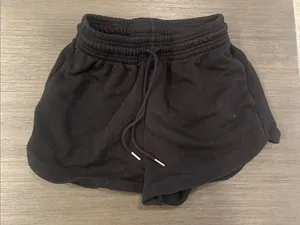 H&M Black Women's Athletic Drawstring Shorts thumbnail 1