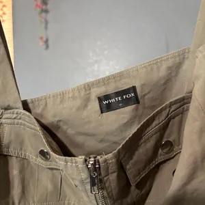 White Fox Olive Green Utility Cargo Corset Crop Top Mini Skirt Set M thumbnail 2