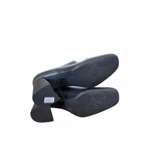 Free People Black Supple Leather Square Cap Toe Block Heel Ankle Boots‎ Size 10 thumbnail 9