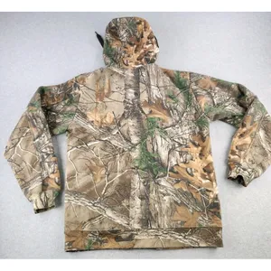 Cabelas Thick Realtree Camo Fleece Lined Hoodie Full Zip Jacket Hunting - MEDIUM thumbnail 9