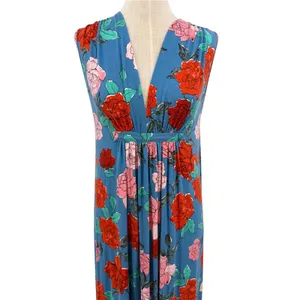 Rachel Pally Wildflower Long Sleeveless Caftan Floral Maxi Dress Blue Size Small thumbnail 4