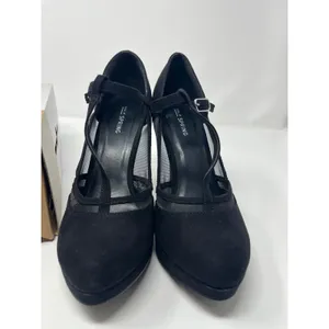 Call It Spring Cadorella Suede Mesh T-Strap Platform Stiletto Heels Women 9 Blac thumbnail 5