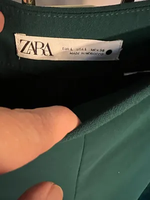Zara Dark Green Wide-Leg Pants thumbnail 7