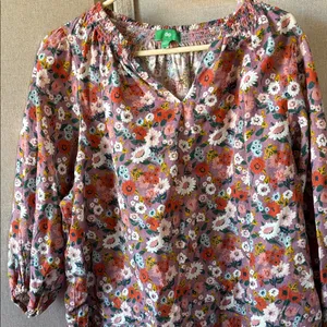 FINAL MARKDOWN Dip Floral Women's Blouse 2x thumbnail 1
