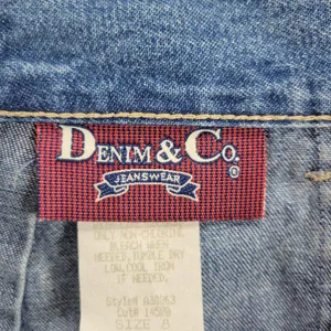 VTG Denim & Co Jean Skirt Womens 8 Blue Cotton Medium Wash Pockets USA thumbnail 2