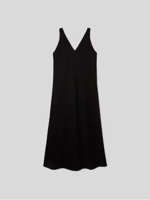 Everlane The City Stripe Black Midi Sleeveless Dress 0 Formal Elegant Classic thumbnail 3