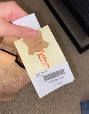 Tan Leather Point Toe Cowgirl Boots thumbnail 2