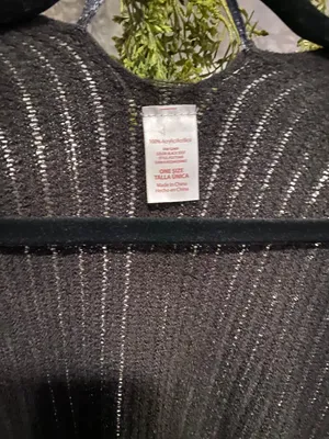 No Boundaries Black Sweater Shawl thumbnail 4