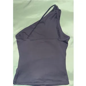 Qinsen 2 Pack One‎ Shoulder Ruched Tank Tops Pink Grey XS NWT thumbnail 4
