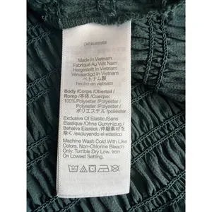 MADEWELL Womens large Lucie Bubble Sleeve Smocked Top Dark Green bohemian y2k thumbnail 8