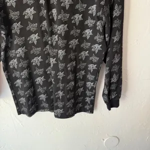 Vintage Y2K Maser Star Print Quarter Zip Pullover Shirt Black Small‎ thumbnail 3
