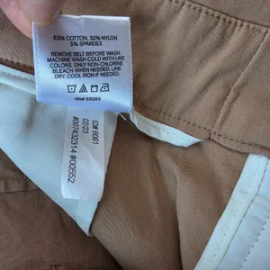 Express Womens Tan Khaki High Waisted Wide Leg Paperbag Trousers‎ 8R thumbnail 6