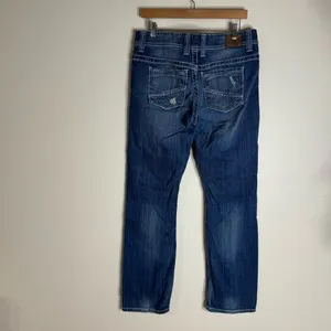 BKE Payton distressed dark wash denim jeans size 30R ladies thumbnail 12