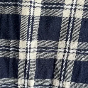 NFL Patriots Blue and White Plaid Button Down Shirt Juniors Woman’s size‎ Medium thumbnail 3