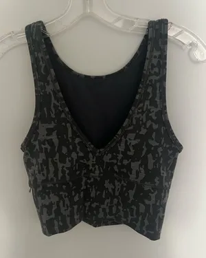 black camo lululemon tank top/bra thumbnail 1