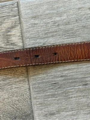 Vintage Y2K Gap Brown Leather Belt Brass Women's Small Distressed thumbnail 6