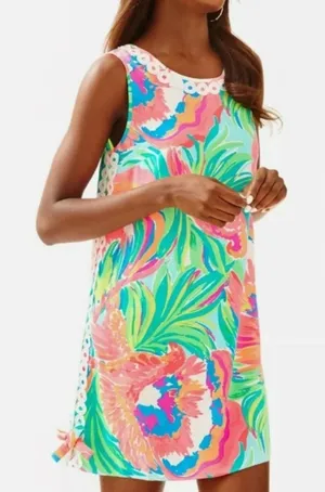 Lilly Pulitzer Stella Shift Dress Serene Blue Paradise Bound Womens Size 00/0/2 thumbnail 1