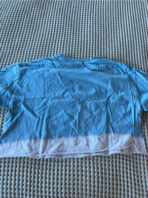 mandee Blue Blondie Graphic Crop Top with Yellow Accent thumbnail 2