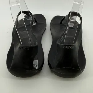 Crocs Sexi Flip Sandal Slip On Black Women 9 Slingback Thong Casual Barefoot thumbnail 4