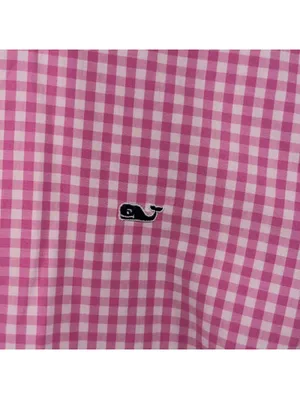 Vineyard Vines Pink Gingham Button Down Shirt Size 8 thumbnail 5