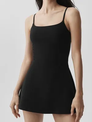 Alo Yoga Alosoft Encore Tennis Dress Black S thumbnail 1