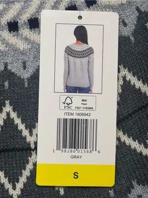 Weatherproof VintageTraditional fairisle raglan crewneck sweater Tweed yarn NWT thumbnail 6