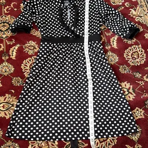 Chic Black‎ and White Polka Dot Midi Dress Hypnotik Size M thumbnail 5