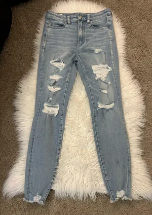 American Eagle Stretch Distressed Skinny Jeans thumbnail 2