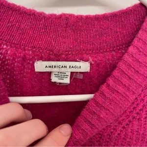 American Eagle Hot Pink Oversized Sweater thumbnail 2