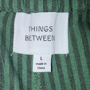 Things Between Green & Gray Stripe Wide Leg Relaxed Fit Sienna Pull On Pants thumbnail 7