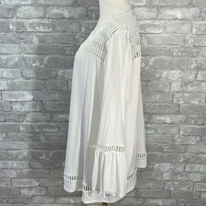 Cyrus White Crochet Accent Blouse thumbnail 2