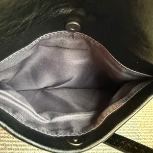 The Sak Black Messenger Bag 100% leather zipper and magnetic closure thumbnail 7